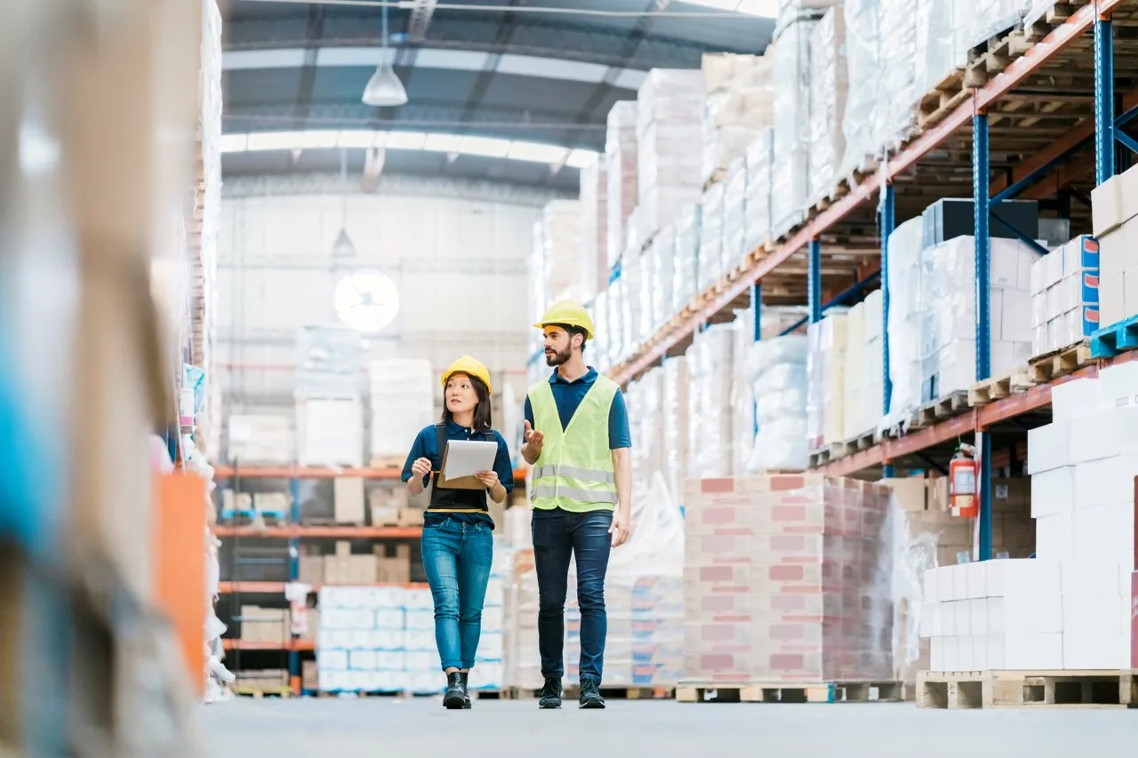 Supply chain team at work